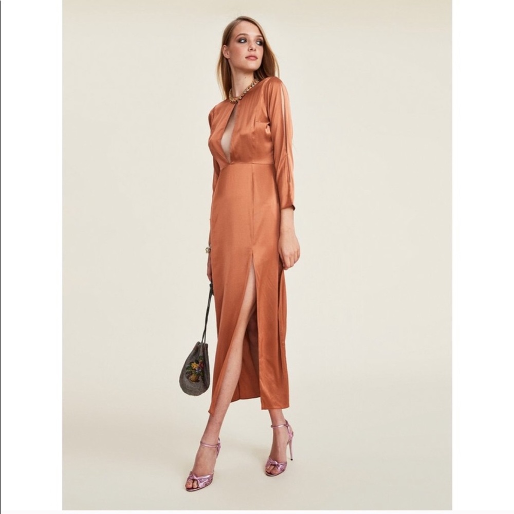NWT LPA revolve silk midi slip dress